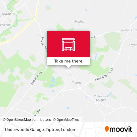 Underwoods Garage, Tiptree map