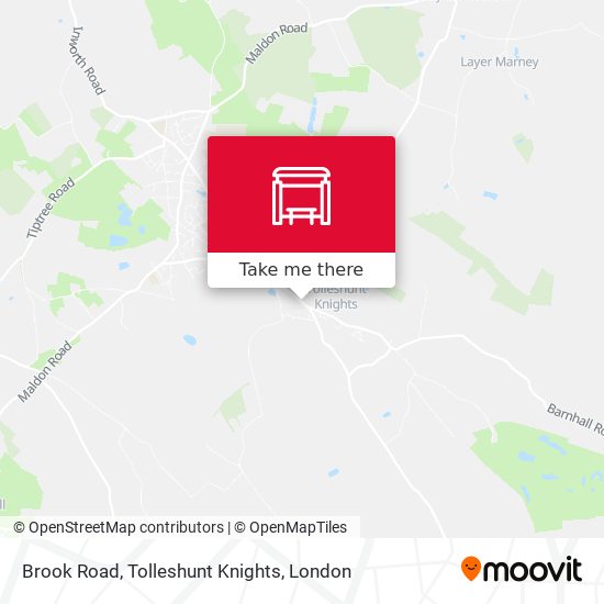 Brook Road, Tolleshunt Knights map