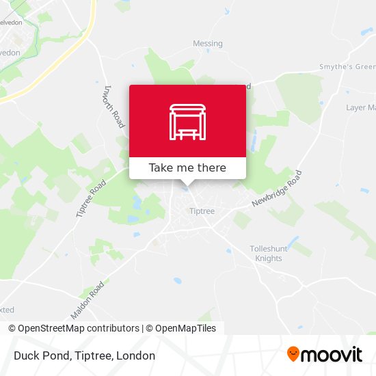 Duck Pond, Tiptree map