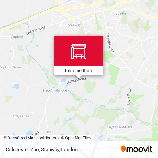 Colchester Zoo, Stanway map