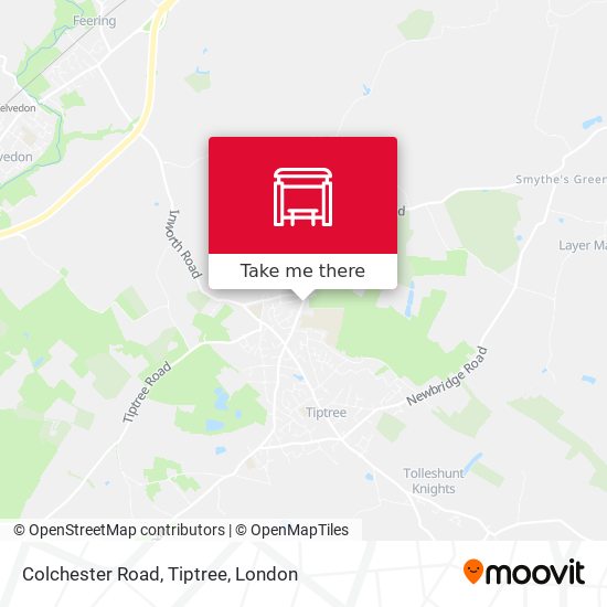 Colchester Road, Tiptree map
