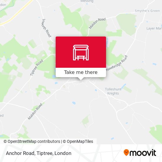 Anchor Road, Tiptree map