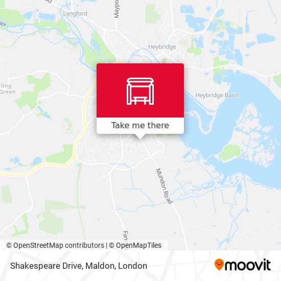 Shakespeare Drive, Maldon map