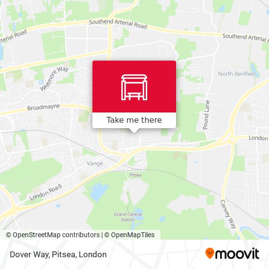 Dover Way, Pitsea map