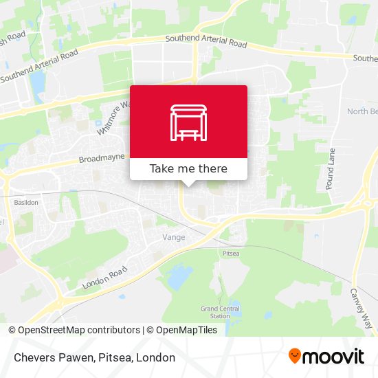 Chevers Pawen, Pitsea map