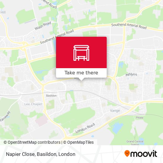 Napier Close, Basildon map