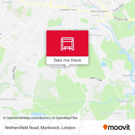 Wethersfield Road, Monkwick map