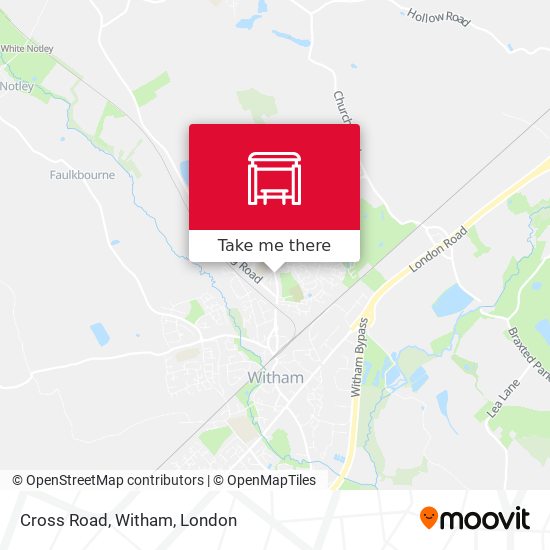 Cross Road, Witham map