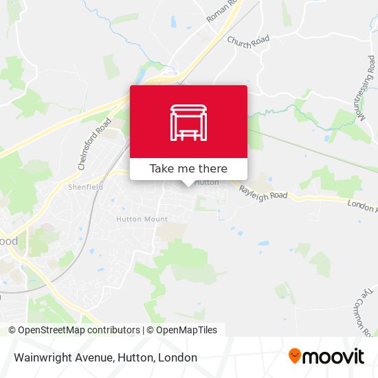 Wainwright Avenue, Hutton map