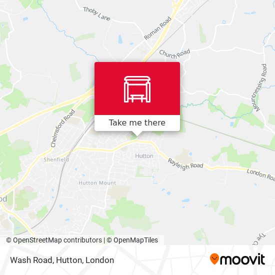 Wash Road, Hutton map