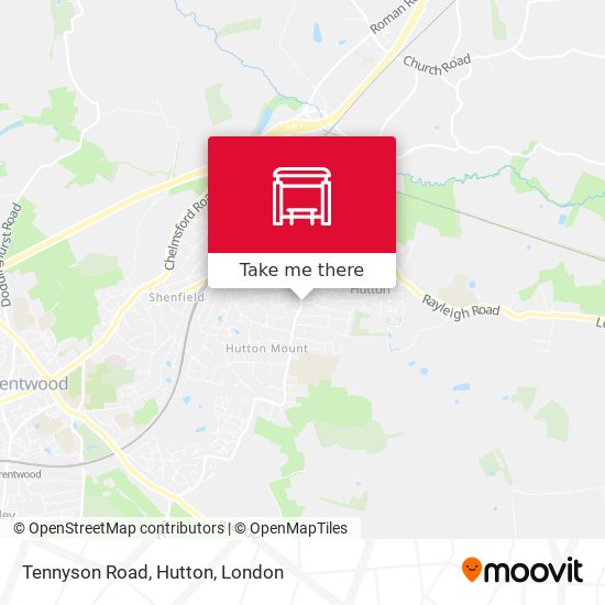 Tennyson Road, Hutton map