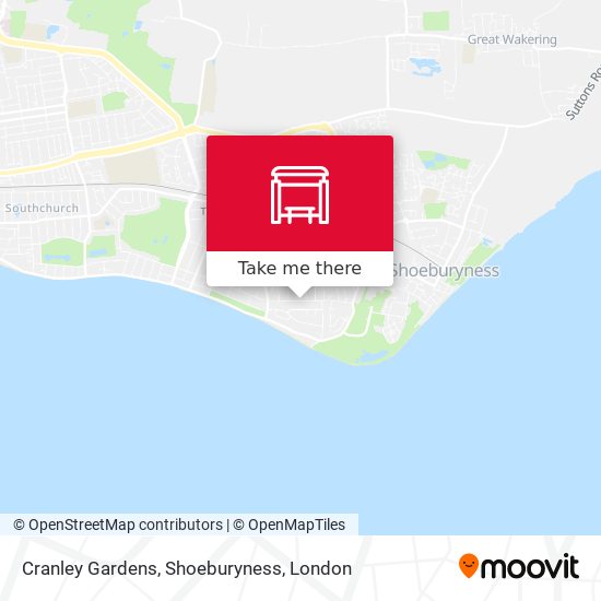 Cranley Gardens, Shoeburyness map