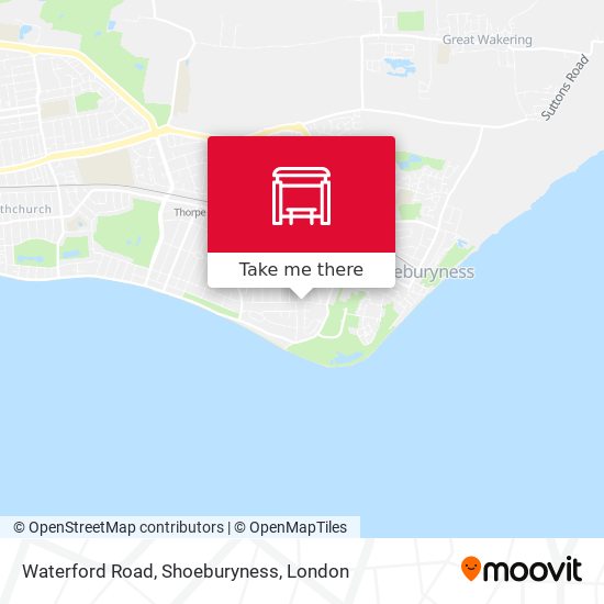 Waterford Road, Shoeburyness map