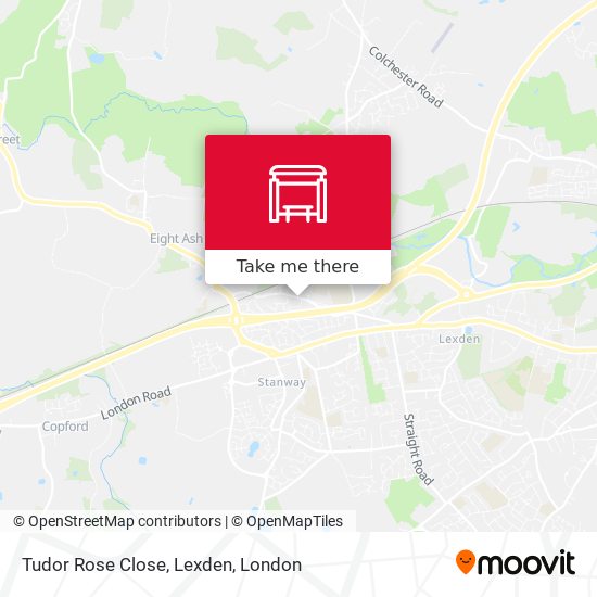 Tudor Rose Close, Lexden map
