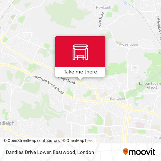 Dandies Drive Lower, Eastwood map