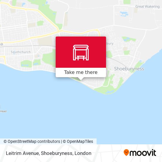 Leitrim Avenue, Shoeburyness map