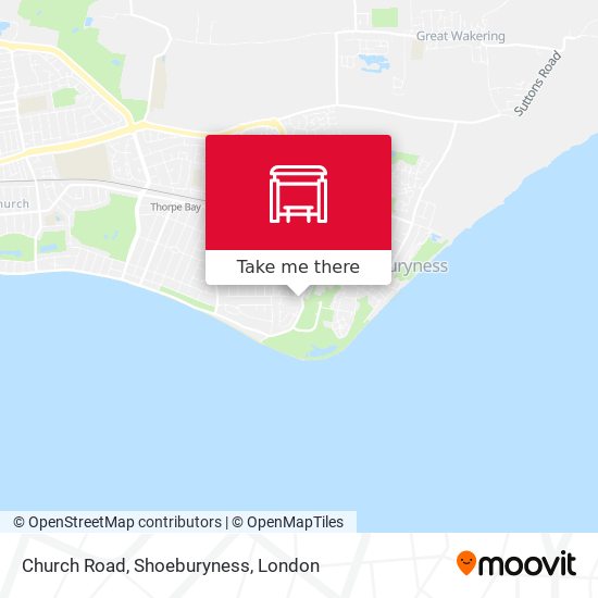 Church Road, Shoeburyness map
