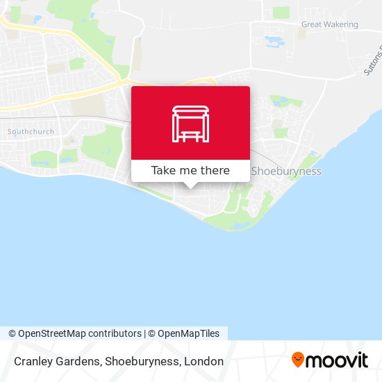 Cranley Gardens, Shoeburyness map