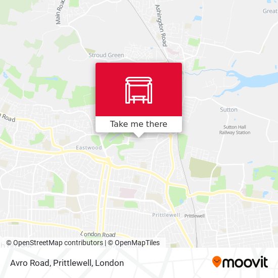 Avro Road, Prittlewell map