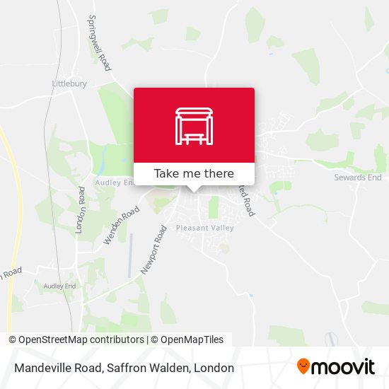 Mandeville Road, Saffron Walden map
