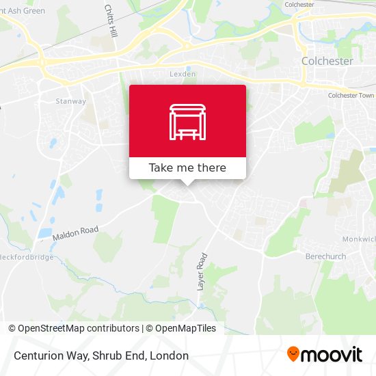 Centurion Way, Shrub End map
