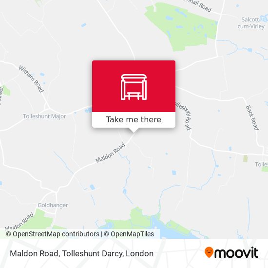 Maldon Road, Tolleshunt Darcy map