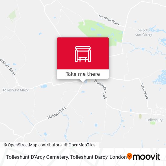 Tolleshunt D'Arcy Cemetery, Tolleshunt Darcy map