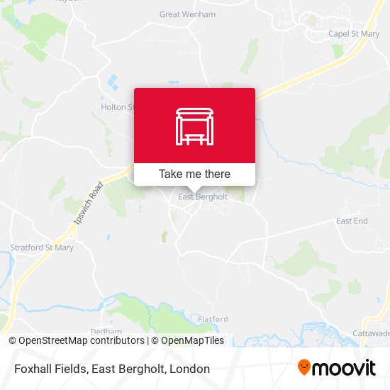 Foxhall Fields, East Bergholt map