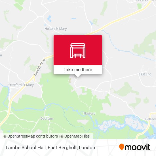 Lambe School Hall, East Bergholt map