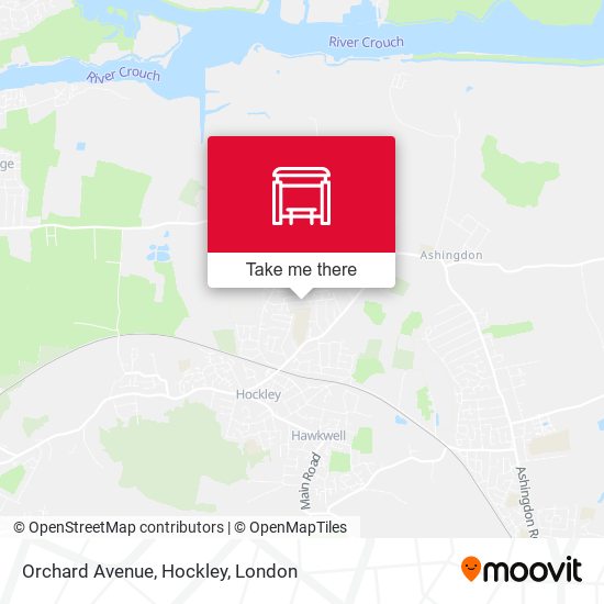 Orchard Avenue, Hockley map