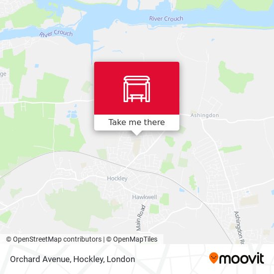 Orchard Avenue, Hockley map