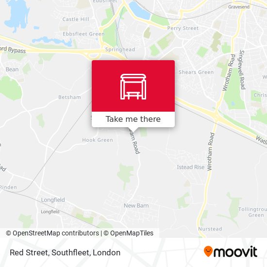 Red Street, Southfleet map