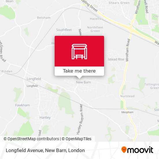 Longfield Avenue, New Barn map