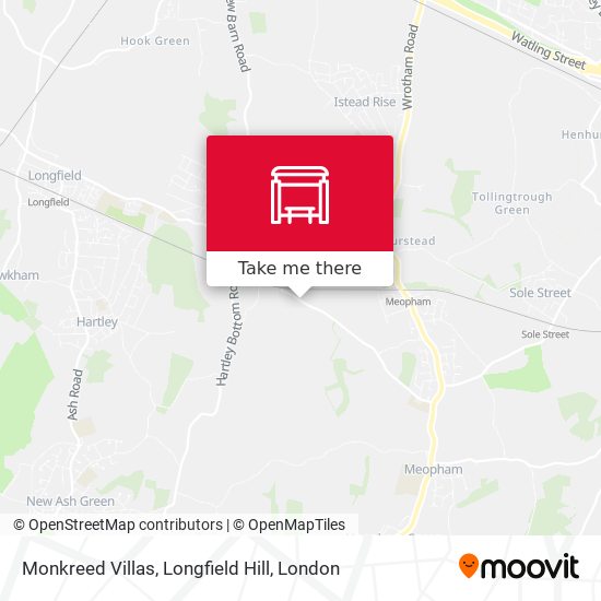 Monkreed Villas, Longfield Hill map