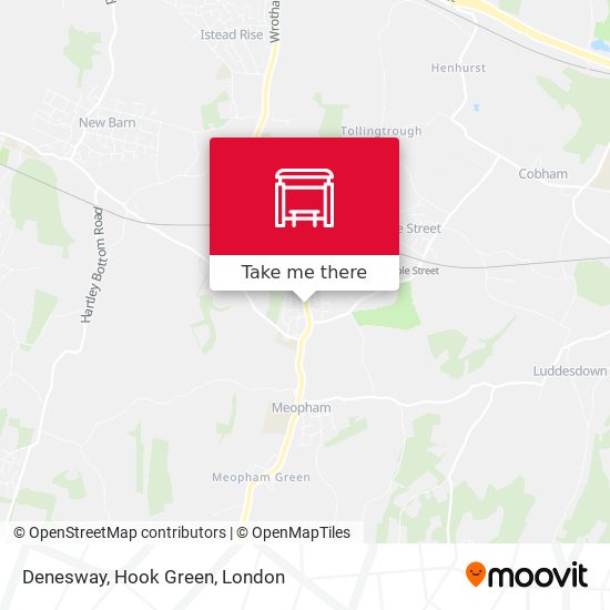 Denesway, Hook Green map