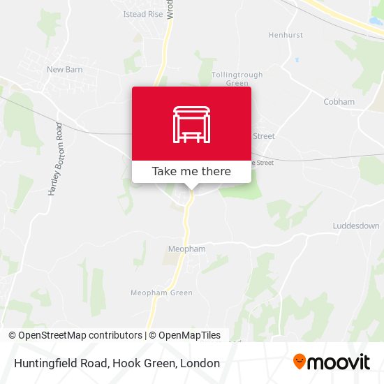 Huntingfield Road, Hook Green map