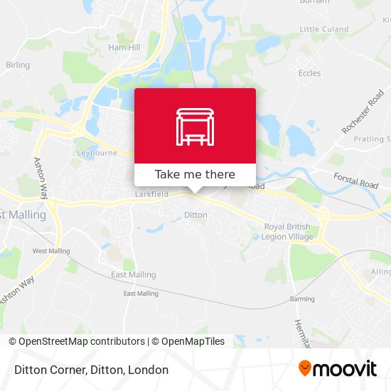 Ditton Corner, Ditton map