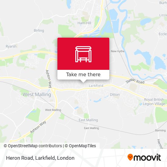 Heron Road, Larkfield map