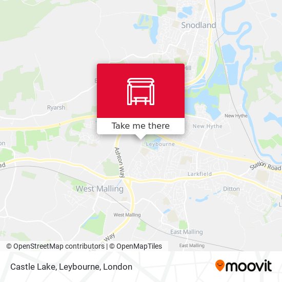 Castle Lake, Leybourne map