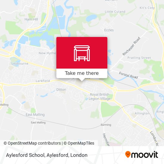 Aylesford School, Aylesford map