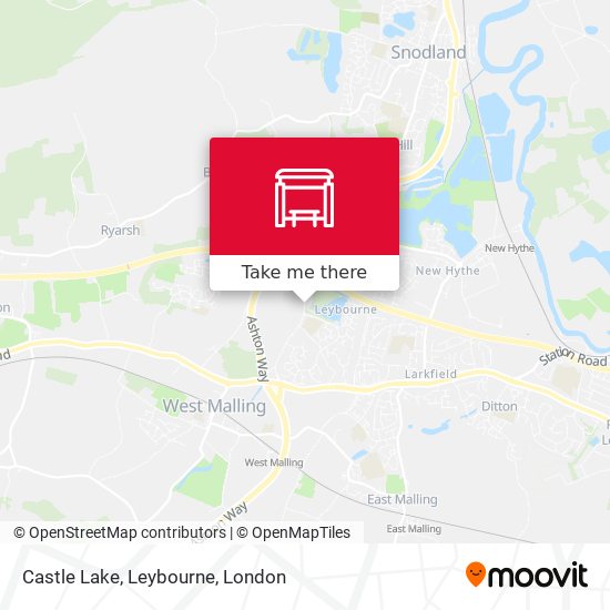 Castle Lake, Leybourne map