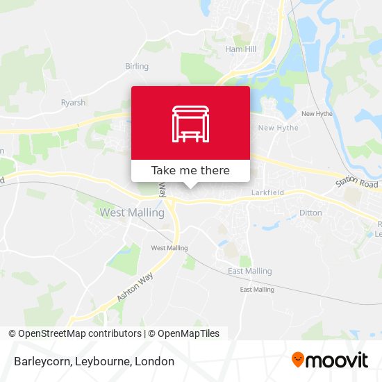 Barleycorn, Leybourne map