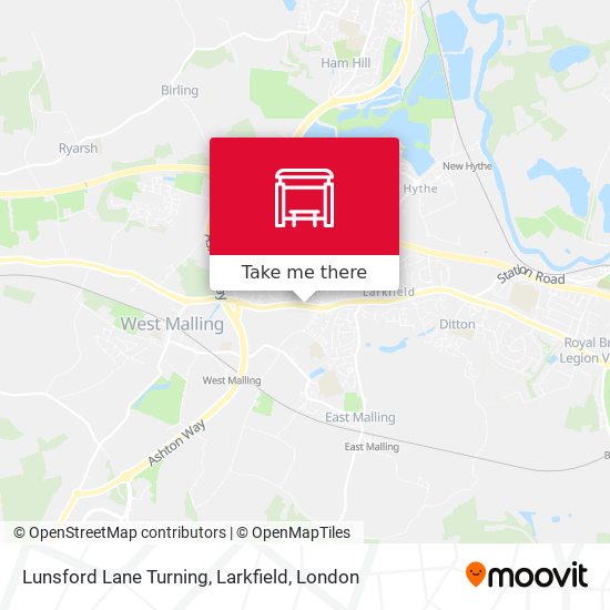 Lunsford Lane Turning, Larkfield map