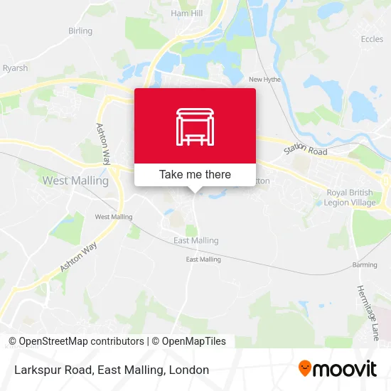 Larkspur Road, East Malling map