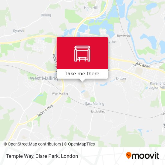 Temple Way, Clare Park map