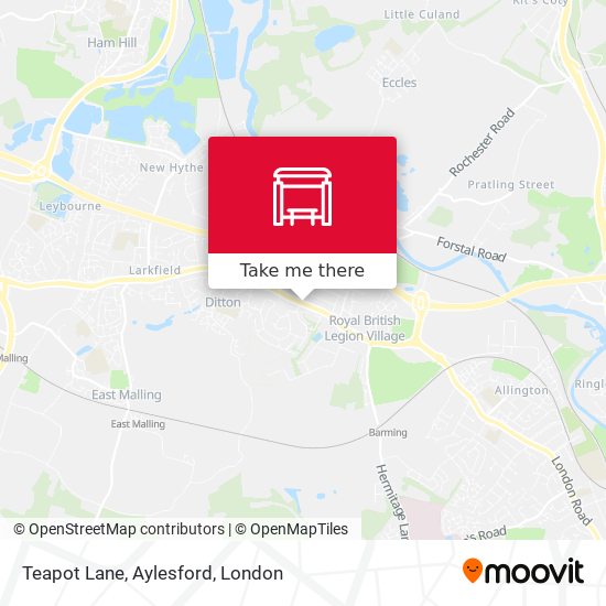 Teapot Lane, Aylesford map