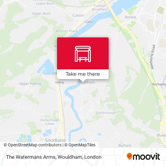 The Watermans Arms, Wouldham map