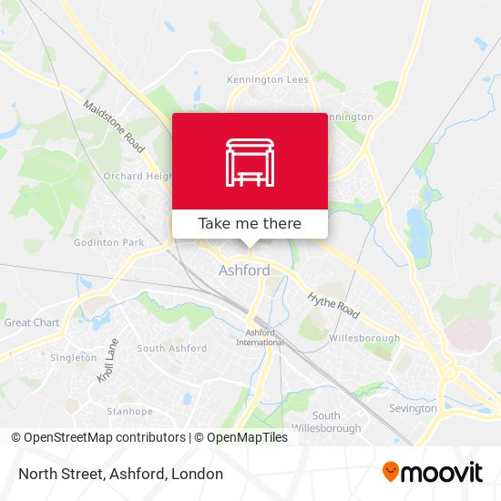 North Street, Ashford map