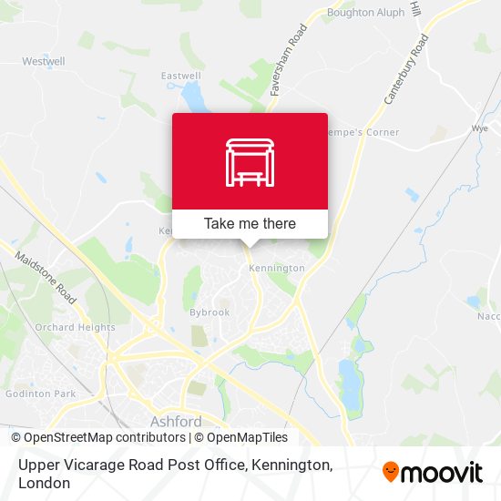 Upper Vicarage Road Post Office, Kennington map