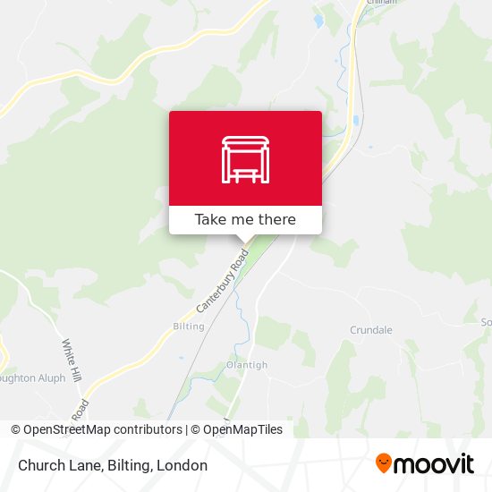 Church Lane, Bilting map